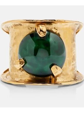 Saint Laurent Gold Resin Cuff